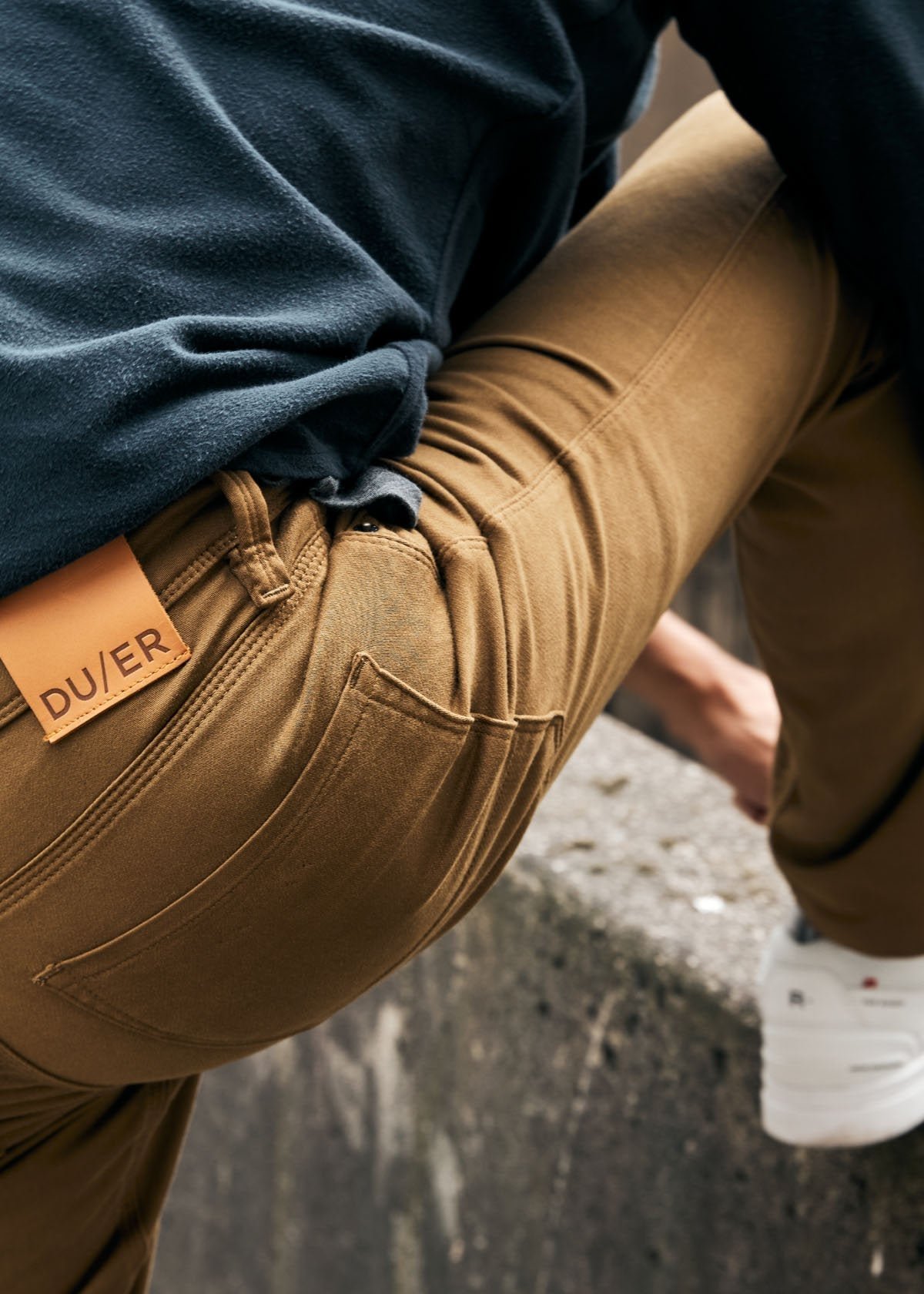 mustard dress sweatpant waistband detail