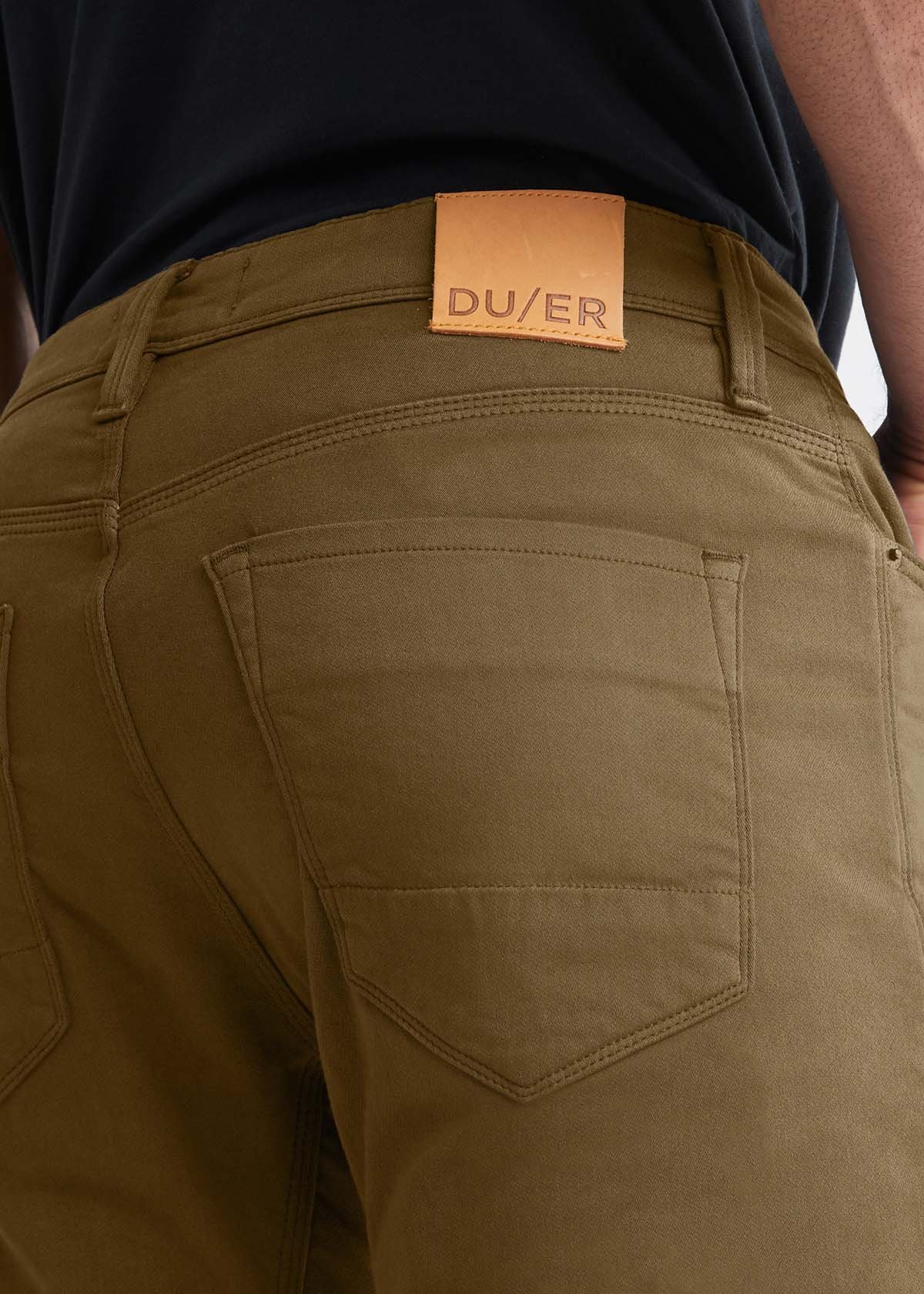 mens slim mustard dress sweatpant back waistband detail